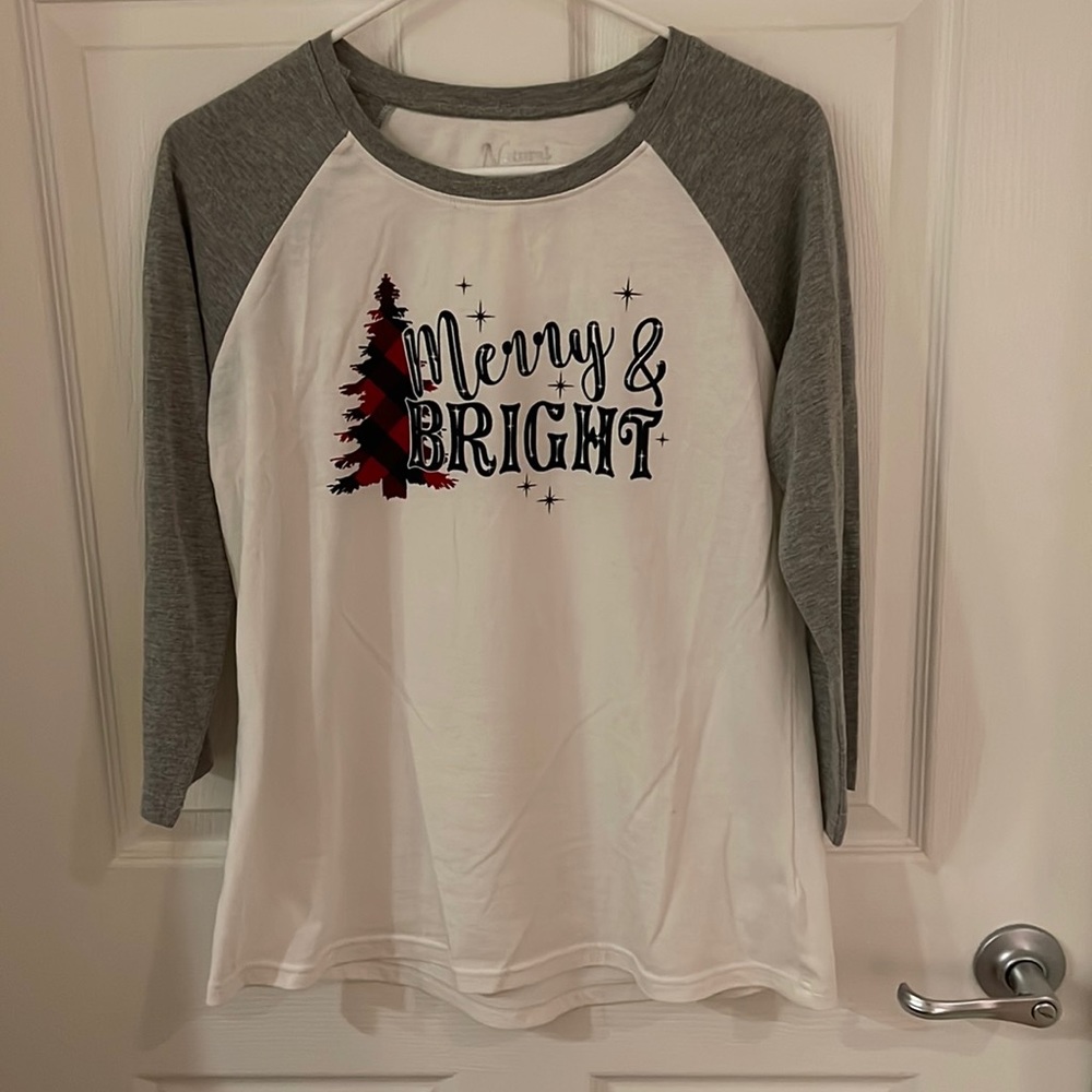 Baseball T-Shirt “Merry & Bright”